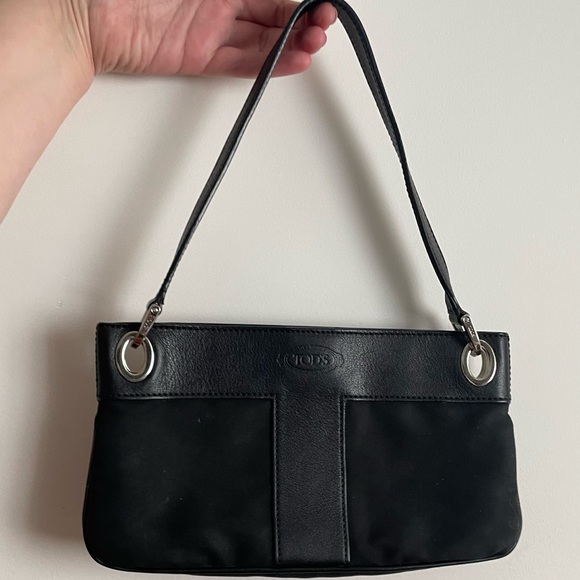 Tods Authentic Mini Leather and Nylon Handbag - Picture 2 of 10